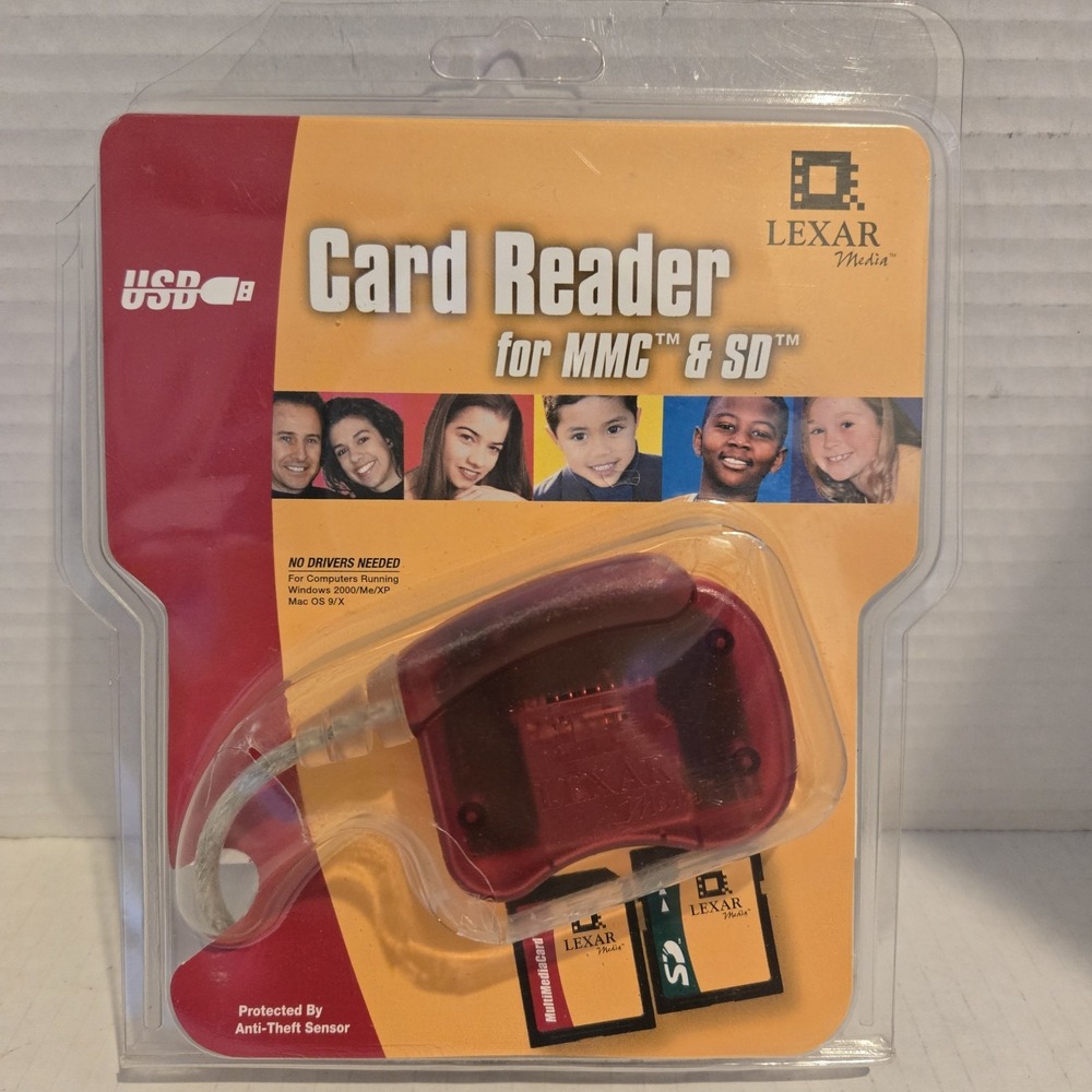 Lexar USB Card Reader for MMC & SD Memory‎ Cards - New & Sealed